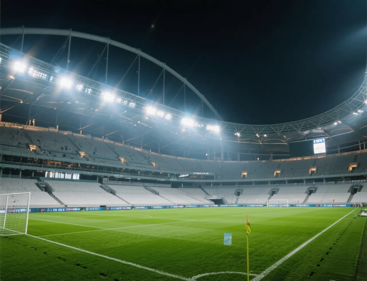 体育现场氛围与球场灯光